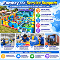 Parcours d'obstacles gonflable géant personnalisé ODM NB-OB055 pour enfants, équipement de terrain de jeu extérieur commercial