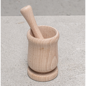Molinillo de Madera Maciza 97, Juego de Mortero y Pilón de Madera Natural, Ecológico, Manual, para Cocina, Herramienta para Moler Hierbas y Especias - Product Image 5
