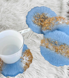 Customizable <b>Resin</b> Coaster for Home & Weddings Epoxy <b>Resin</b> Coaster <b>Top</b> Quality <b>Resin</b> Coasters Set With Ocean Effect Decorative - Product Image 2