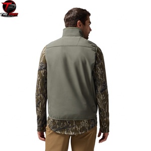 Gilet utilitaire softshell pour homme, col montant, fermeture éclair intégrale, poche poitrine zippée, imprimé forêt, pour la chasse, la pêche et les voyages - Product Image 6