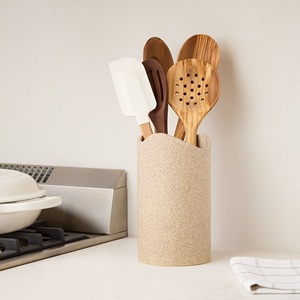 Premium Ceramic <b>Utensil</b> <b>Holder</b> Matte Speckled Finish Tall Body High Capacity Heat Resistant Stable <b>Kitchen</b> Counter organizer - Product Image 3