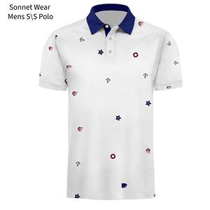 Camiseta Polo de Manga Corta para Hombre con Estampado Gráfico a Rayas - Product Image 2