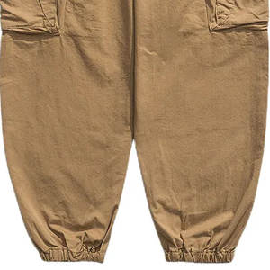 Pantalones Cargo de Lona para Hombre, Nuevos, de Alta Calidad, Ligeros, Corte Holgado, Pierna Recta, Multibolsillos, Casuales, para Exteriores, Color Caqui, 100% Algodón - Product Image 4