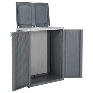 Poubelle grise à 2 portes 65,0 cm x 45,0 cm x 88,0 cm en PP - Product Image 5