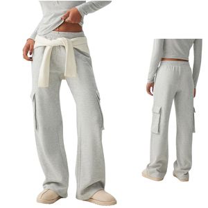 Pantalon de jogging cargo personnalisé pour femme, coupe large, taille haute, ample, en molleton, avec poches, vente en gros OEM - Product Image 1