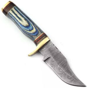 Meilleur couteau tactique Bowie à lame fixe, fait main, en acier Damas, pour la chasse, avec manche en bois Pakka et étui – Couteau de survie très populaire - Product Image 3