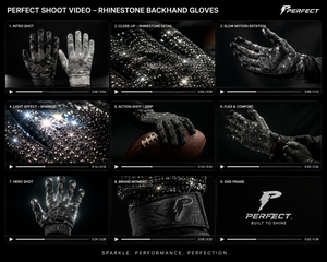 Gants de football américain personnalisés D1 Camo avec strass, paume en silicone antidérapante, respirants, fermeture auto-agrippante, design d'équipe XORTS Corp - Product Image 6