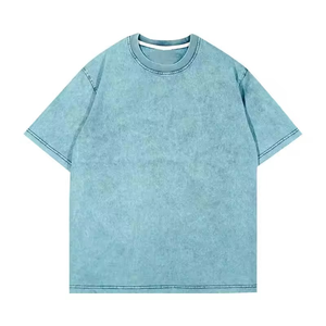Nouveau style T-shirt unisexe rose poudré délavé effet vintage en coton doux coupe décontractée streetwear minimaliste haut d'été personnalisé - Product Image 3