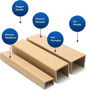 QUA MI CO V02 Heavy Duty U Shaped Craft Paper Corner Protector Waterproof Packaging Edge Guard <b>Box</b> Strengthening Pallet Safety - Product Image 4