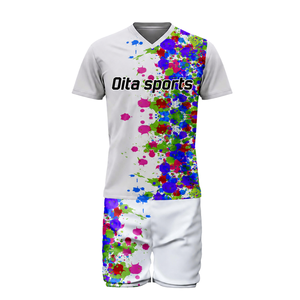 Uniforme de Voleibol Sublimado Multicolor Blanco, Conjunto de Camiseta de Manga Corta y Pantalones Cortos, Ropa Deportiva Personalizada para Equipos, Ropa para Partidos Atléticos - Product Image 2