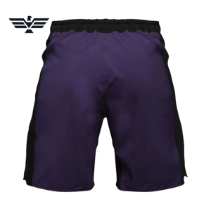 Custom Purple Black No-Gi BJJ Grappling <b>Shorts</b> Breathable Unisex Elastic Waist Premium MMA Fight Training <b>Shorts</b> 100% <b>Polyester</b> - Product Image 2