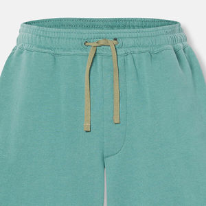 Shorts Bermuda pour homme en coton 100% couleur turquoise avec taille élastique et poches, décontractés, couleur unie, mi-longs, séchage rapide - Product Image 5