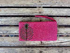Monedero de Diseño Artesanal, Hermoso y Lujoso, Estilo Bohemio, Bordado, Multicolor, con Cierre de Cremallera, Ecológico, con Cuentas, con Diseño de Amor - Product Image 2