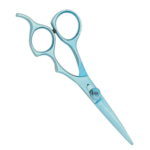 Tijeras de Barbero de Acero Inoxidable con Borde Biselado Convexo, Reposamanos Ajustable con Tornillo, Inserciones para Dedos, Herramienta de Belleza para Cortar el Cabello - Product Image 2