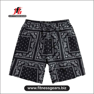 Short de bain pour homme en Spandex/Coton, à logo frontal uni, taille mi-haute, séchage rapide, 220g, avec cordon de serrage, pour la plage et les loisirs - Product Image 2
