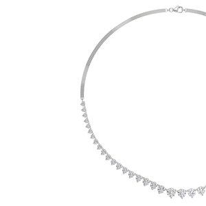 High Quality Graduation Diamond <b>Tennis</b> <b>Necklace</b> for Men Women Lab Grown Diamonds Sterling silver, 9KT,10KT, 14KT,18KT Jewel Gift - Product Image 4