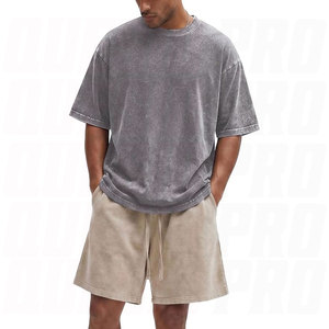 Camisetas Oversize para Hombre, Manga Corta, Estilo Vintage Lavado, Corte Holgado, Ropa Urbana, Algodón Grueso, Informal, Verano, Ajuste Relajado - Product Image 3