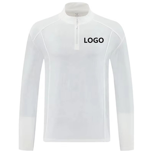 Camiseta Deportiva Personalizada con Logotipo para Hombre, Ropa de Entrenamiento Deportiva para Otoño y Primavera, Gris, con Cierre de 1/4, Ropa de Gimnasio al por Mayor, Diseño Lul, Chándal - Product Image 3