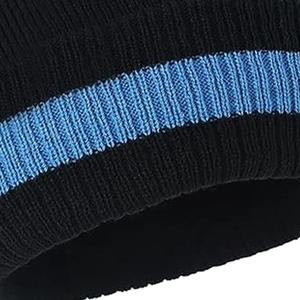 Solid Color Acrylic <b>Beanie</b> Winter <b>Hat</b> Casual Style Hand Knitted Warm Cap 56-58CM Head Circumference - Product Image 3
