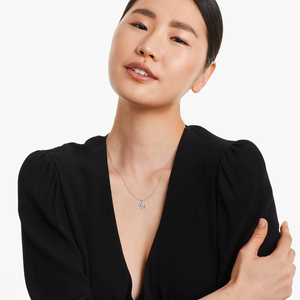 Elegante Collar de Diamantes Moissanite para Mujer, Cadena Fina de Plata de Ley 925, Joyería de Lujo con Colgante para Boda o Fiesta - Product Image 5