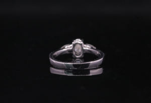 Bague unisexe de luxe Moissanite Street Style King, plaquée argent, sertie à griffes, 0,5 carat - Product Image 4