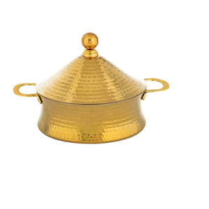 High Standard Quality Customized Size For Clubs & Bars Table Decorating Food Serving Hot <b>Pot</b> Luxury Gold Serveware - Product Image 1