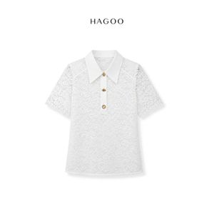 A8122 Blusa de Encaje Floral con Botones para Mujer, Camisa Ligera de Verano - Product Image 4
