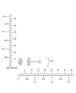 Orecchini a vite con cornice in zircone Marquise in argento Sterling | Macacy's - Product Image 5