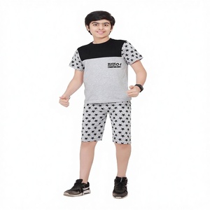 ชุดคาปรีสำหรับเด็กผู้ชาย,ชุดเสื้อผ้าคาปรีสำหรับเด็ก2ชิ้นพิมพ์ลายได้ตามต้องการสำหรับฤดูร้อนฤดูใบไม้ผลิและฤดูร้อน - Product Image 1