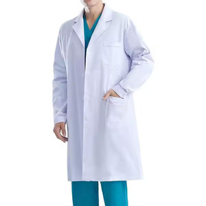 Blouse médicale légère en coton/polyester de haute qualité pour l'industrie pharmaceutique, uniformes d'hôpital personnalisables (couleur/logo) - Product Image 1