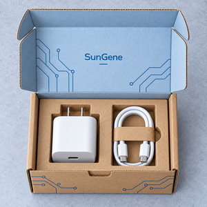 กล่องไปรษณีย์ลูกฟูกสำหรับชุดอุปกรณ์ชาร์จไฟ USB แบบติดผนังขนาดกะทัดรัด - Product Image 2