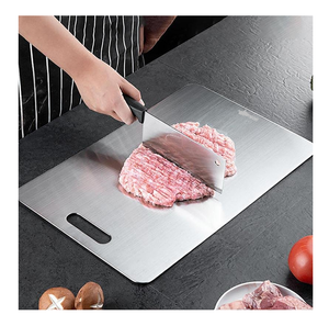 Blocs à découper en acier inoxydable plaqué argent, fabriqués à la main, accessoires de cuisine légers très demandés à prix abordable - Product Image 5