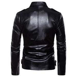 Veste en cuir décontractée de printemps essentielle pour hommes, conception et logo personnalisés de qualité supérieure, veste de motard - Product Image 6