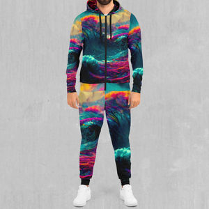 Survêtements personnalisés avec logo, en coton respirant, décontractés, ajustés, imprimés, de luxe, pour hommes, ensemble de deux pièces - Product Image 1