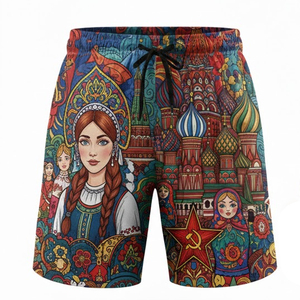 Shorts de bain pour hommes à séchage rapide, imprimés par sublimation, pour l'été, la plage et les vacances, prix de gros, short de course personnalisé - Product Image 3