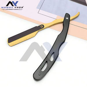 Rasoir droit en acier inoxydable à lame simple pour rasage manuel – Rasoir droit pour homme pour la barbe et la moustache - Product Image 1