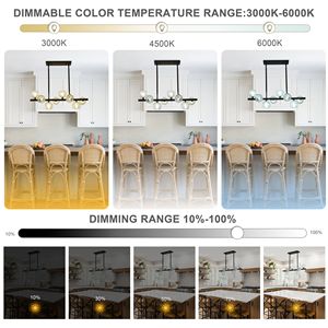 Lampadario a sospensione nero a 8 luci in cristallo K9 per sala da pranzo, isola cucina, camera da letto, soggiorno - Product Image 2