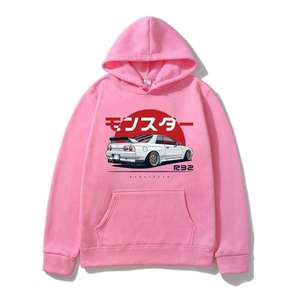 เสื้อฮู้ดลายกราฟิกรถ JDM แบบสั่งทำพิเศษ เสื้อสตรีทแวร์โอเวอร์ไซส์ พิมพ์ลายรถแข่งญี่ปุ่น ยูนิเซ็กส์ สไตล์ Y2K เสื้อพูลโอเวอร์ รับผลิตตามแบบ (OEM) ขายส่ง - Product Image 2