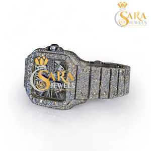 Reloj de Cuarzo con Diamantes Moissanite y Baño de Oro de Sara Jewels, el Más Vendido, Resistente al Agua, Ideal para Reuniones de Negocios, Eventos Formales y Uso Casual - Product Image 2