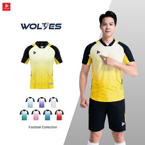 ชุดเสื้อฟุตบอลพรีเมียม WOLVES JP แห้งเร็ว ระบายอากาศได้ดี ผลิตจากโพลีเอสเตอร์ 100% แบบรีดร้อน ชุดทีมฟุตบอลสำหรับทุกเพศ - Product Image 1