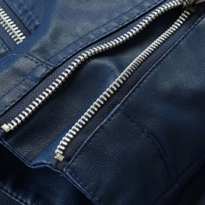 Veste en cuir de vachette imperméable pour homme 2026, style urbain, couleur personnalisable, col montant, haute qualité, nouvelle mode pour l'hiver - Product Image 4
