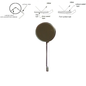 Miroir buccal dentaire manuel de haute qualité, design personnalisé, réutilisable, en acier inoxydable, pour le contrôle des dents, avec logo CE - Product Image 1