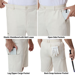 Shorts de golf pour hommes en tissu de haute qualité, séchage rapide, avec logo personnalisé, vêtements de sport pour le voyage ou les matchs - Product Image 6