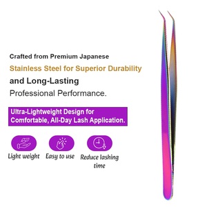 แหนบสแตนเลสแบบมืออาชีพอเนกประสงค์ สำหรับต่อขนตาและใช้ในงานเสริมความงาม - Product Image 4