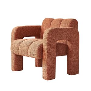 Poltrona imbottita in tessuto bouclé da 31,10 pollici per soggiorno - Product Image 4