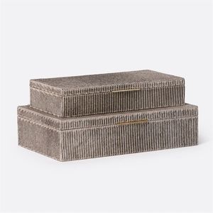 Boîtes à bijoux multifonctionnelles en résine et MDF avec compartiments réglables et espace de rangement doublé de velours - Product Image 1