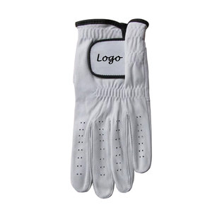 Gants de golf en cuir véritable pour sports de plein air, faible MOQ, haute qualité, couleur unie, pour hommes, avec sangle de poignet réglable, logo personnalisé - Product Image 6