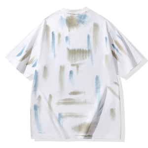 T-shirts en coton oversize unisexes personnalisables pour commande en gros – Style urbain, festival, design minimaliste peint à la main, plusieurs modèles - Product Image 2