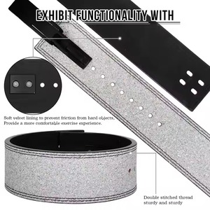 Cinturón de Levantamiento de Pesas de Cuero Vacuno de 13 mm de Grosor para Entrenamiento de Fisicoculturismo, Fitness, Sentadillas y Gimnasio - Product Image 4