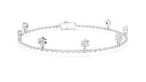 Bracelet de luxe abordable en or rose 18 carats plaqué rhodium avec breloques en diamant de laboratoire taillé de 0,7 carat, idéal pour le quotidien, le bureau, les mariages et les fiançailles - Product Image 5